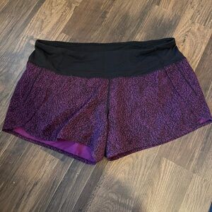 lululemon athletica Purple and Black Athletic Shorts